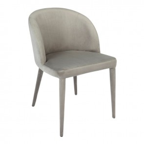 Cafe Lighting Paltrow Dining Chair -  Grey Velvet