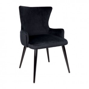 Cafe Lighting Dorsett Dining Chair - Black Velvet