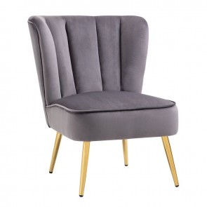 Cafe Lighting Harmon Occasional Chair - Grey Velvet