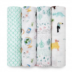 Around The World Classic Swaddle 4 Pack by Aden and Anais