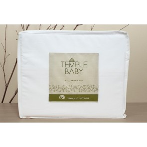 Bambury Temple Baby Organic Cotton Cot Sheet Set