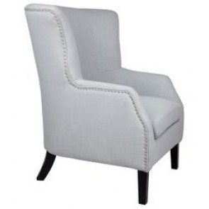 Cafe Lighting Kristian Wing Back Arm Chair - Dove Grey Linen