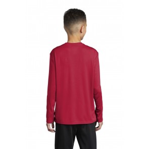 Port & Company Youth Long Sleeve Red Performance Tee 