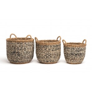Ebony Handmade Seagrass & Jute Basket by Fab Habitat