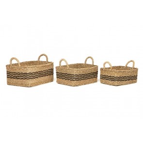 Palash (set of 3) Handmade Seagrass Basket by Fab Habitat