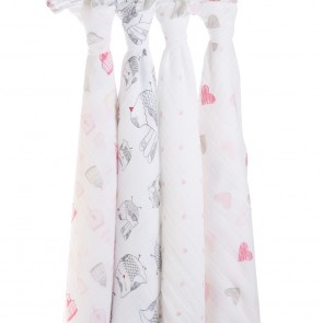 Lovebird 4-pack Classic Swaddle by Aden + Anais