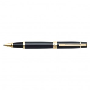 Sheaffer 300 Glossy Black/Gold Tone Trim Rollerball Pen