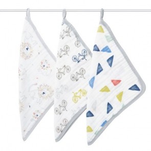 Leader of the Pack 3pk Muslin Washcloth