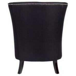 Cafe Lighting Kristian Wing Back Arm Chair - Black Linen
