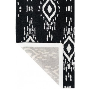 Fab Rugs Surah Black and White Tribal P.E.T Indoor Outdoor Rug