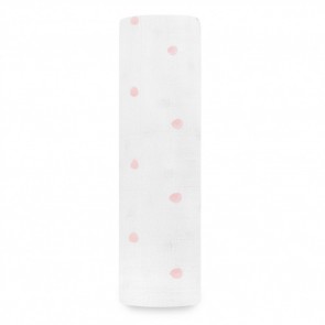 Lovebird Rose Water Dot Swaddle Single by Aden and Anais