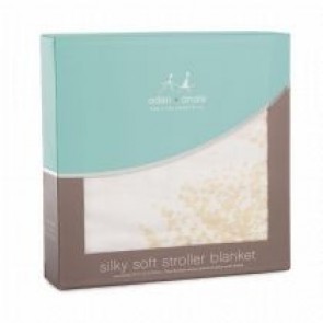 Metallic Silky Soft Bamboo Primrose Birch Stroller Blanket by Aden and Anais