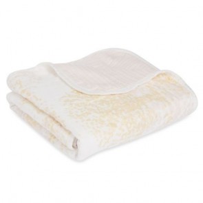 Metallic Silky Soft Bamboo Primrose Birch Stroller Blanket