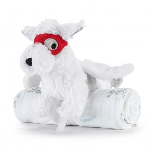 Liam The Brave Cuddly Companion Flying Dog Toy + Swaddle by Aden and Anais