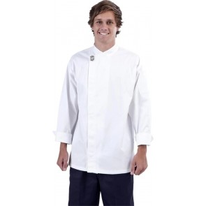 Modern White Long Sleeve Chef Jacket by Global Chef