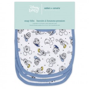 Aden and Anais Disney Mickey 3-pack Classic Snap Bibs 