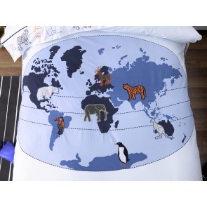 Whimsy Animal Atlas Single Bed Sheet Set
