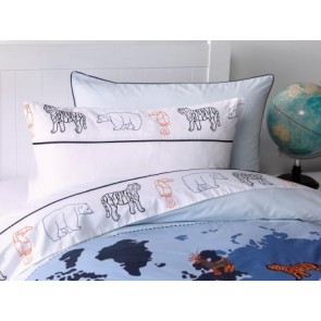 Whimsy Animal Atlas King Single Bed Sheet Set