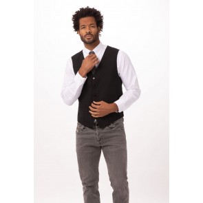 Black Essential Men Vest by Chef Works