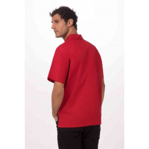 Red Genova Cafe Shirt by Chef Works