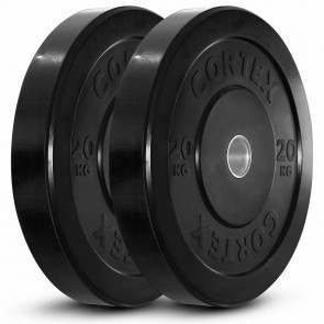 Cortex 20kg Black Series Bumper Plates (Pair)