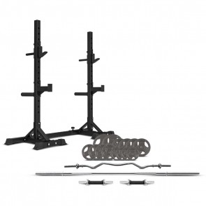 Cortex BN-6 Bench + SR-10 Squat Rack Package + 90kg Standard Tri-Grip Weight Plates Package