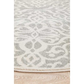 Chrome Lydia Silver Round by Rug Culture