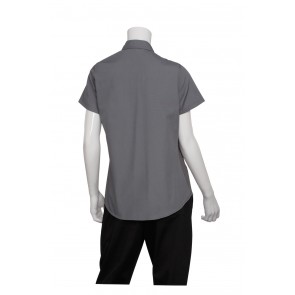 Ladies Grey Universal Contrast Shirt by Chef Works