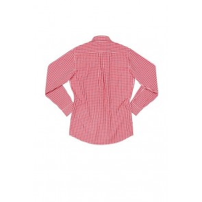 Gingham Men's Red Dress Shirt by Chef Works