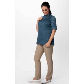 Varkala Teal Women Chef Jacket by Chef Works