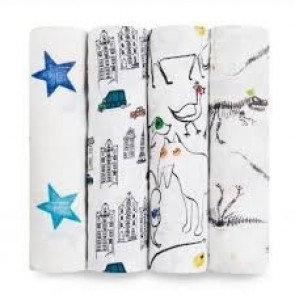 Colour Pop Classic 4-Pack Muslin Swaddle