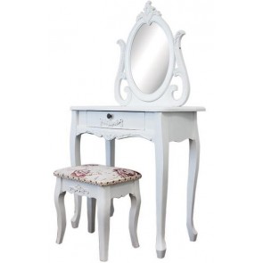Living Good Dressing Table 5 Drawers with Mirrors & Stool 01