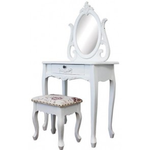 Living Good Dressing Table with Mirror & Stool 04