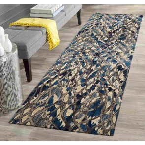 Dream Scape 856 Blue Runner By Rug Culture