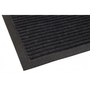 Ellora Charcoal Polypropylene Doormat by Fab Rugs