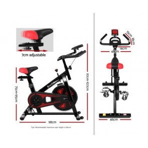Everfit Spin Exercise Bike Black & Red