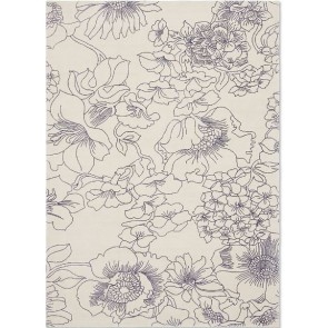 Linear Floral Blue 162508 Rug by Ted Baker