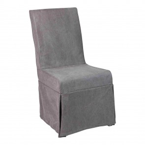 Grey Brighton Long Skirt Dining Chair