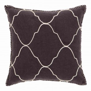 Grey Mosaic Blanket Stitched Cushion