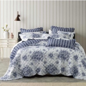 Amorette Blue Bedspread Set By Bianca