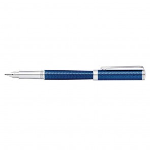 Sheaffer Intensity Engraved Blue Lacquer/Chrome Trim Fountain Pen [Medium Nib]