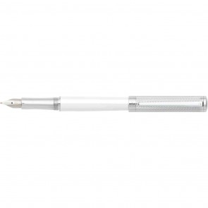 Sheaffer Intensity White/Spiral Cap/Chrome Plated Fountain Pen [Medium Nib]