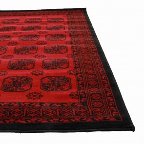 Istanbul 4 Red Black Runner by Rug Culture