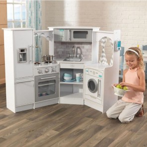 Kidkraft Ultimate Corner Play Kitchen with Lights & Sounds White