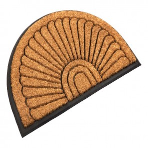Kochi Half Round Rubber And Coir Doormat by Fab Rugs