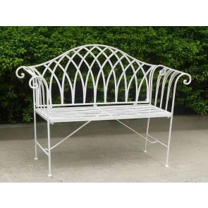 Lavinia Wrought Iron Bench by Channel Enterprises
