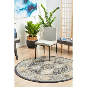 Legacy 857 Navy Round by Rug Culture