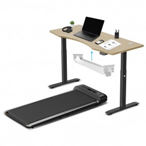Lifespan Fitness M2 Treadmill with ErgoDesk Automatic White Standing Desk 1800mm + Cable Management Tray