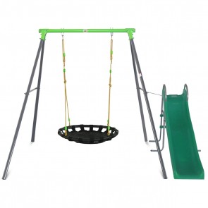 Swing Set with Slippery Slide