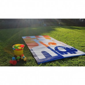 Little Portico's Giraffe and Elephant Indoor/Outdoor Kids Rug by Fab Rugs